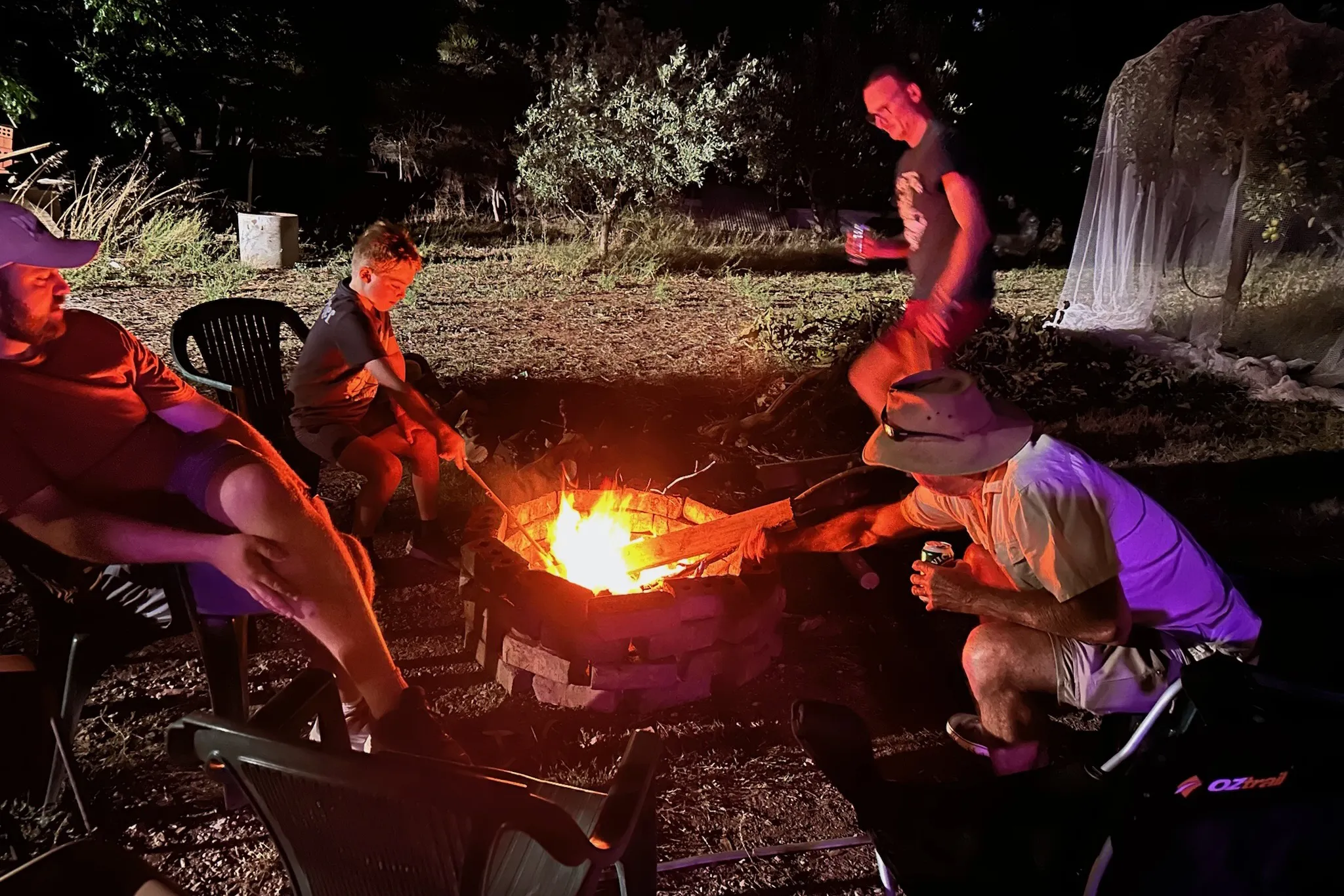Campfire at Tapara Vineyards